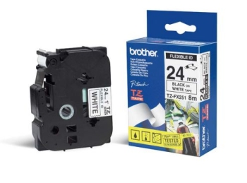 Brother TZ-FX251 Black On White Flexible Tape