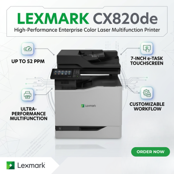 Lexmark CX820de High-Performance Enterprise Color Laser Multifunction Printer