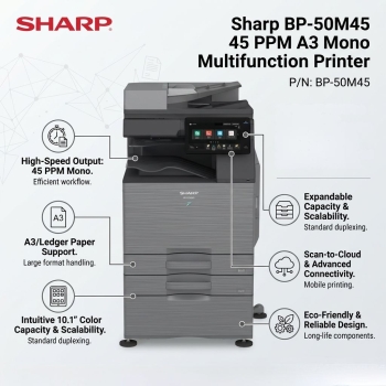 Sharp BP-50M45 45 PPM A3 PPM Mono Multifunction Printer