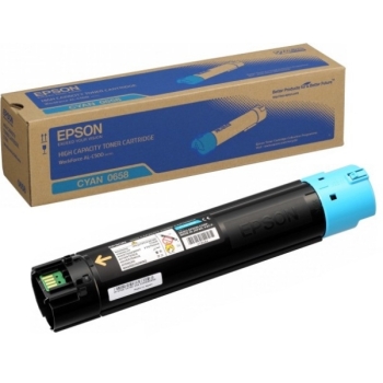 Epson C13S050658 High Capacity Cyan Toner Cartridge- 13,700 pages