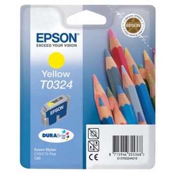 Epson T0324 Yellow Ink Cartridge - Retail Pack (untagged) 