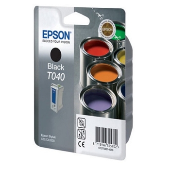 Epson T040 Black Ink Cartridge - Retail Pack (untagged)