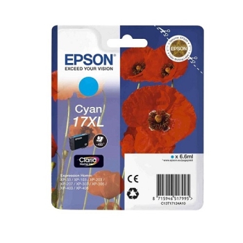 Epson Singlepack Cyan 17XL Claria Home Ink