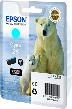 Epson Singlepack Cyan 26 Claria Premium Ink