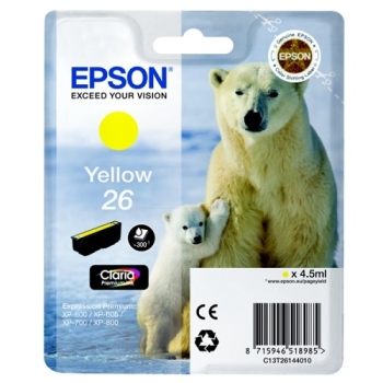 Epson Singlepack Yellow 26 Claria Premium Ink