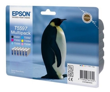 Epson T559 Six Pack (Blk, C, M, Y, LC, LM) - Retail Pack (untagged)