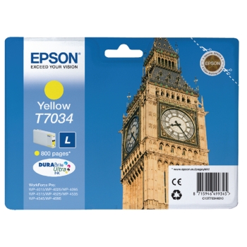 Epson T7034 L Yellow 0.8k Ink Cartridge