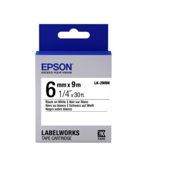Epson Label Cartridge Standard LK-2WBN Black/White 6mm (9m)