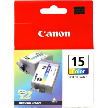 Canon BCI-15 Color Original Ink Cartridge twin Pack (BCI-15 Color)