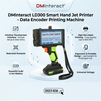 DMInteract LD300 Smart Hand Jet Printer - Data Encoder Printing Machine