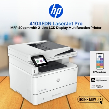 HP 4103fdn LaserJet Pro MFP 40ppm with 2-Line LCD Display Multifunction Printer
