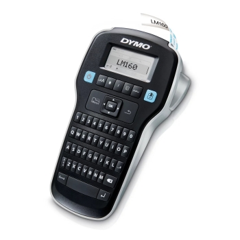 DYMO DY2147606 LM160 Hand-Held Label Maker With 3 D1 LABEL TAPES And Qwerty English Keypad
