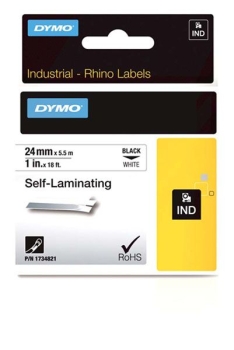 Dymo Rhino S0773860 24mm White 6000 Self Laminating Vinyl