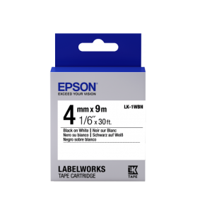 Epson Label Cartridge Standard LK-1WBN Black/White 4mm (9m)