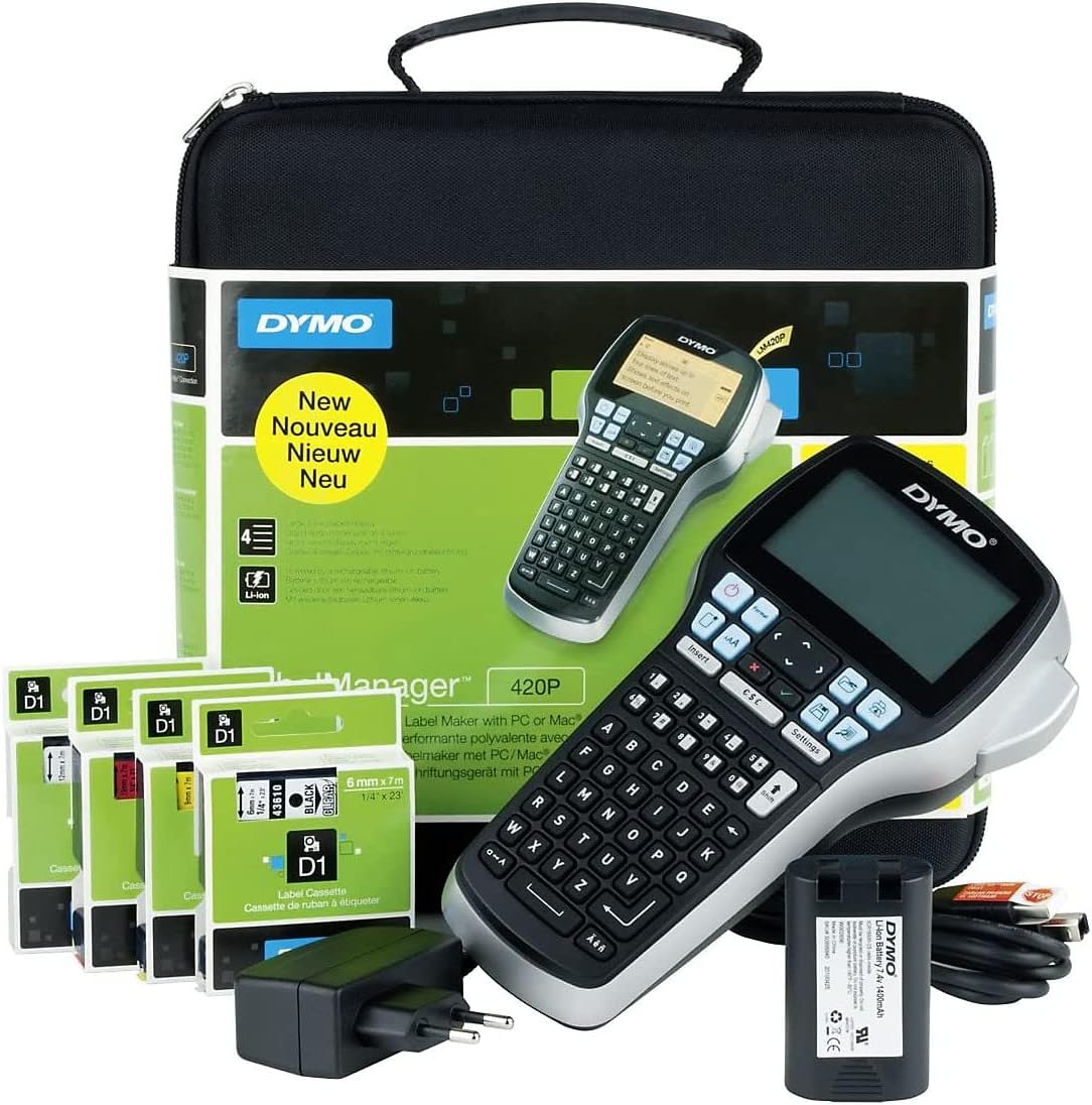 LABEL MANAGER 420P EU/UK KIT WITH 4 TAPES