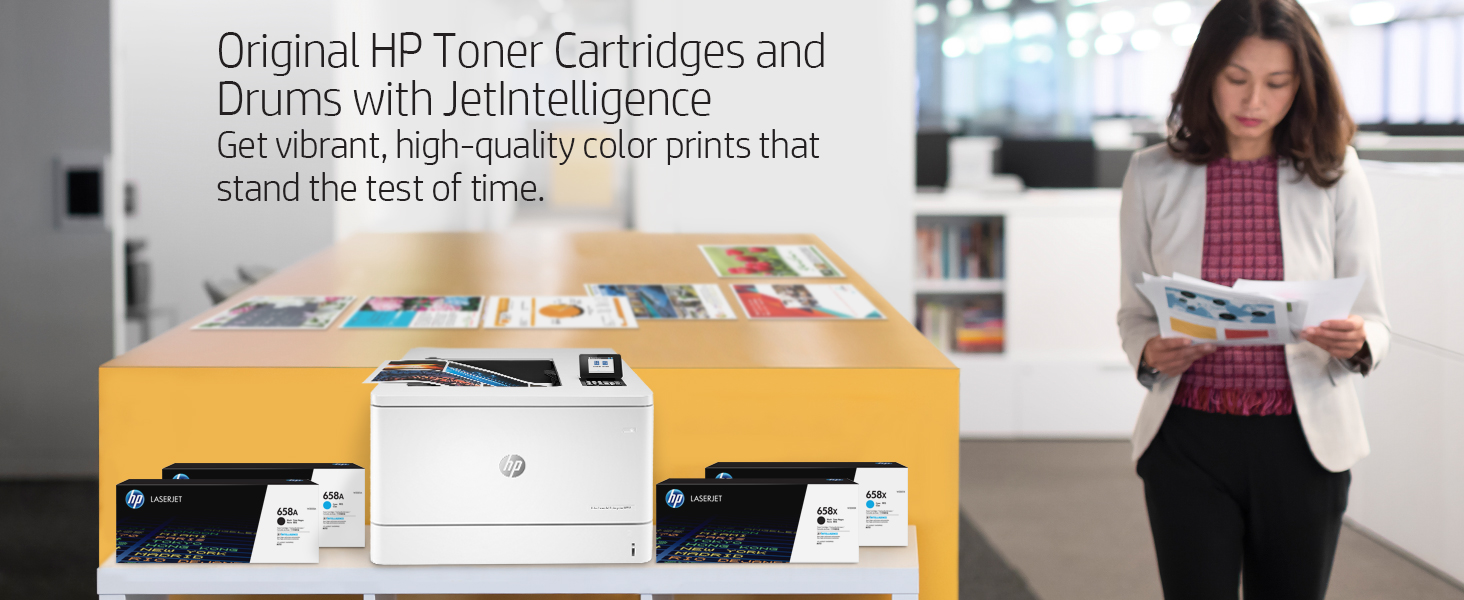 Original HP Toner Cartridge with JetIntelligence drum vibrant high-quality prints