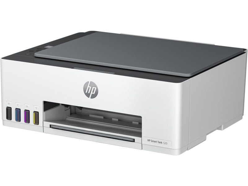 HP Smart Tank 520 AiO EM Printer LightBasalt Catalog VisID GrayBG FrontLeft