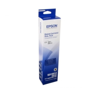 Epson C13S015614BA SIDM Black Ribbon Cartridge- Dualpack